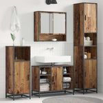 Casa si Gradina - Mobilier - Seturi de mobilier - Seturi baie - Set de mobilier pentru baie 3 pcs Lemn Vechi Lemn compozit - Infinity.ro