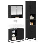 Casa si Gradina - Mobilier - Seturi de mobilier - Seturi baie - Set de mobilier pentru baie 3 pcs Stejar Negru Lemn compozit - Infinity.ro