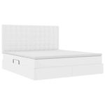 Casa si Gradina - Mobilier - Paturi si accesorii - Paturi - Pat cu lumini cu banda LED Alb pur 180 x 200 cm PVC - Infinity.ro