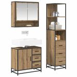 Casa si Gradina - Mobilier - Seturi de mobilier - Seturi baie - Set de mobilier pentru baie cu sertar 3 pcs Stejar Artizanal - Infinity.ro