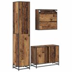 Casa si Gradina - Mobilier - Seturi de mobilier - Seturi baie - Set de mobilier pentru baie 3 pcs Lemn Vechi Lemn compozit - Infinity.ro