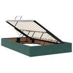 Casa si Gradina - Mobilier - Paturi si accesorii - Paturi - Pat cu lumini cu banda LED Verde inchis 120 x 200 cm Catifea - Infinity.ro