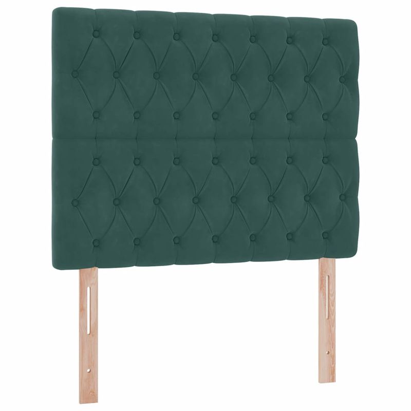 Casa si Gradina - Mobilier - Paturi si accesorii - Paturi - Pat cu lumini cu banda LED Verde inchis 120 x 200 cm Catifea - Infinity.ro
