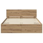 Casa si Gradina - Mobilier - Paturi si accesorii - Paturi - Cadru de pat Stejar Artizanal 120 x 200 cm Lemn compozit - Infinity.ro
