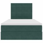 Casa si Gradina - Mobilier - Paturi si accesorii - Paturi - Pat cu lumini cu banda LED Verde inchis 120 x 200 cm Catifea - Infinity.ro