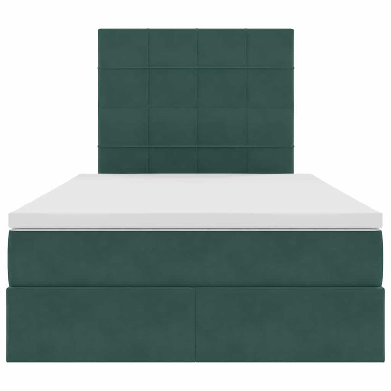 Casa si Gradina - Mobilier - Paturi si accesorii - Paturi - Pat cu lumini cu banda LED Verde inchis 120 x 200 cm Catifea - Infinity.ro