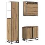 Casa si Gradina - Mobilier - Seturi de mobilier - Seturi baie - Set de mobilier pentru baie cu sertar 3 pcs Stejar Artizanal - Infinity.ro