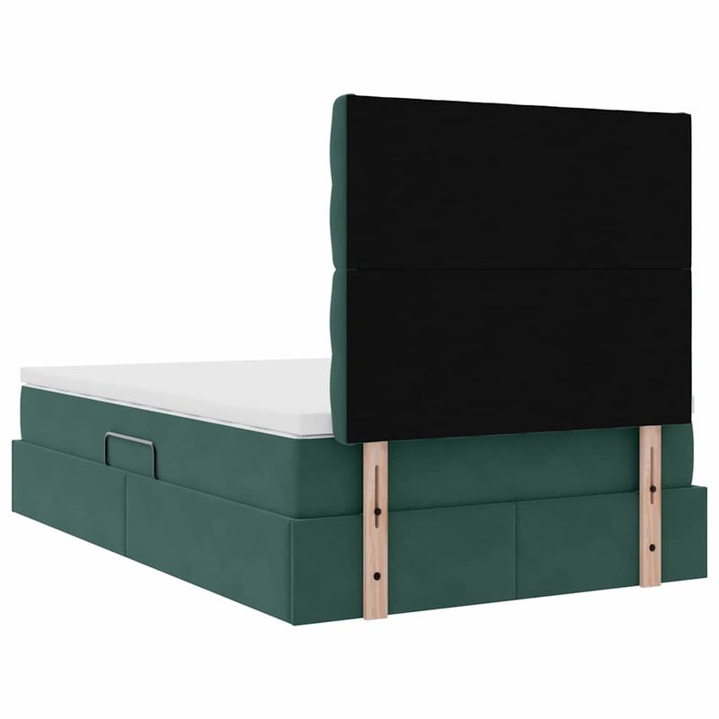 Casa si Gradina - Mobilier - Paturi si accesorii - Paturi - Pat cu lumini cu banda LED Verde inchis 120 x 200 cm Catifea - Infinity.ro
