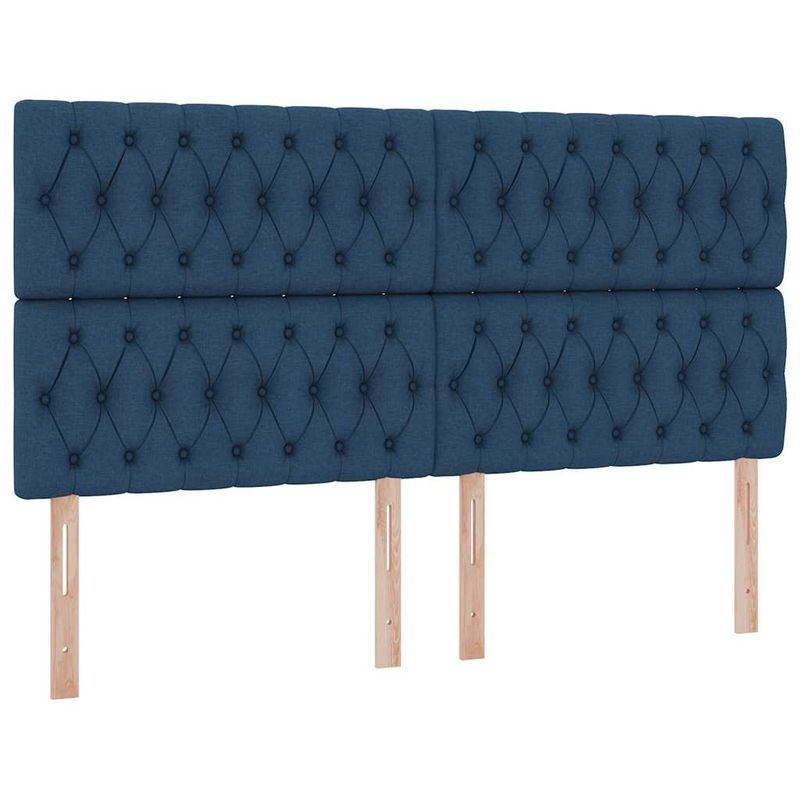 Casa si Gradina - Mobilier - Paturi si accesorii - Paturi - Pat cu lumini cu banda LED albastru 160 x 200 cm tesatura - Infinity.ro