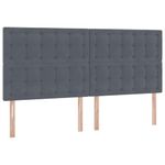 Casa si Gradina - Mobilier - Paturi si accesorii - Paturi - Pat cu lumini cu banda LED Gri inchis 200 x 200 cm Catifea - Infinity.ro