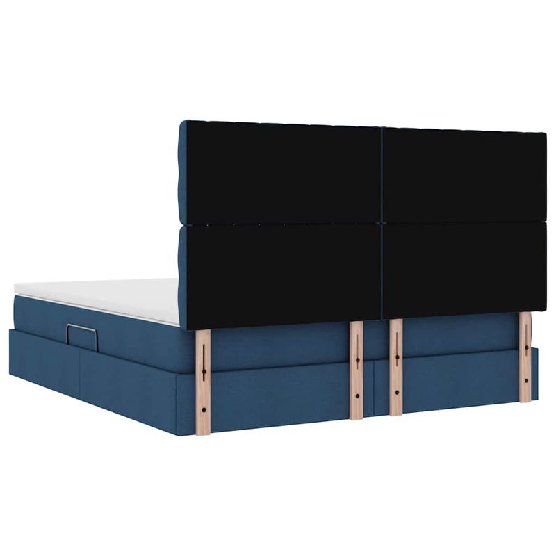 Casa si Gradina - Mobilier - Paturi si accesorii - Paturi - Pat cu lumini cu banda LED albastru 160 x 200 cm tesatura - Infinity.ro