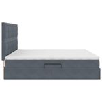 Casa si Gradina - Mobilier - Paturi si accesorii - Paturi - Pat cu lumini cu banda LED Gri inchis 200 x 200 cm Catifea - Infinity.ro