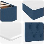 Casa si Gradina - Mobilier - Paturi si accesorii - Paturi - Pat cu lumini cu banda LED albastru 160 x 200 cm tesatura - Infinity.ro