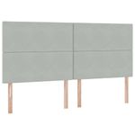 Casa si Gradina - Mobilier - Paturi si accesorii - Paturi - Pat cu lumini cu banda LED Gri deschis 200 x 200 cm Catifea - Infinity.ro
