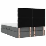 Casa si Gradina - Mobilier - Paturi si accesorii - Paturi - Pat cu lumini cu banda LED Gri inchis 140 x 190 cm tesatura - Infinity.ro
