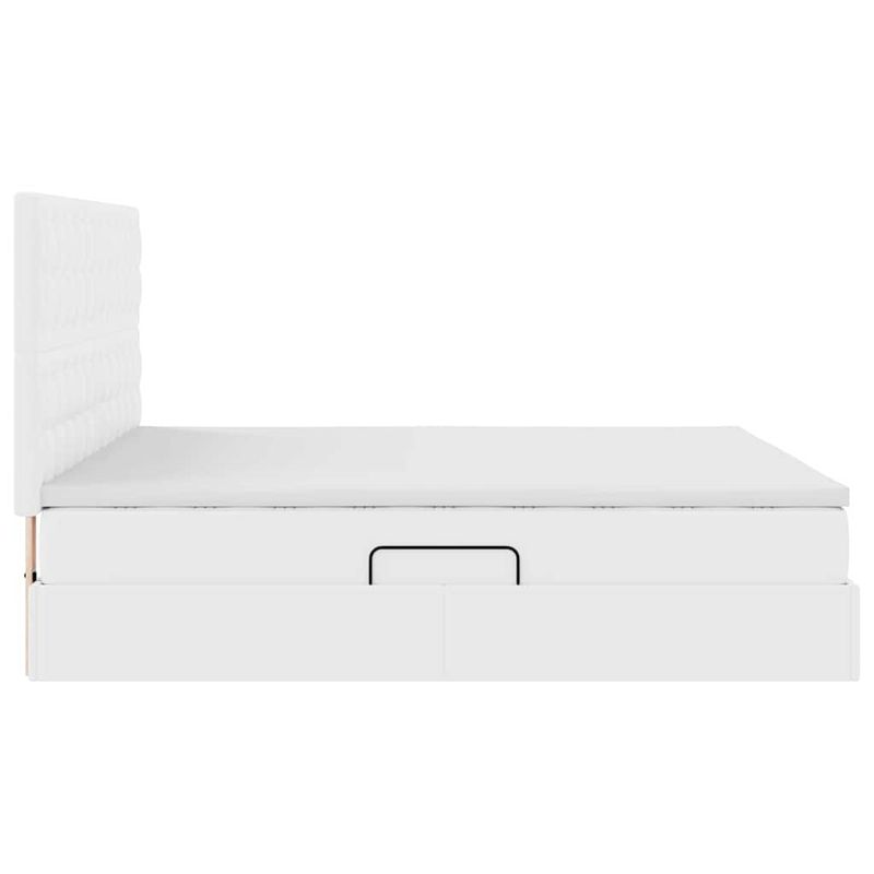 Casa si Gradina - Mobilier - Paturi si accesorii - Paturi - Pat cu lumini cu banda LED Alb pur 180 x 200 cm PVC - Infinity.ro