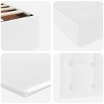 Casa si Gradina - Mobilier - Paturi si accesorii - Paturi - Pat cu lumini cu banda LED Alb pur 180 x 200 cm PVC - Infinity.ro