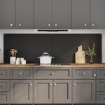 Casa si Gradina - Sanitare - Chiuveta bucatarie si accesorii - Accesorii chiuvete - Spate de bucatarie 2 pcs Negru 100 x 60 cm sticla securizata - Infinity.ro
