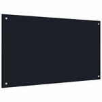 Casa si Gradina - Sanitare - Chiuveta bucatarie si accesorii - Accesorii chiuvete - Spate de bucatarie 2 pcs Negru 100 x 60 cm sticla securizata - Infinity.ro