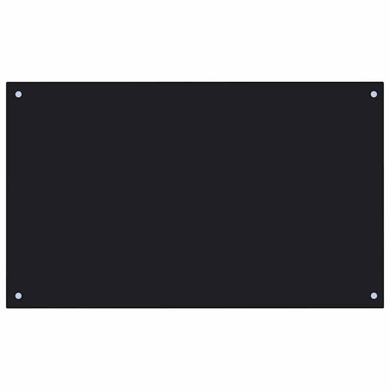 Casa si Gradina - Sanitare - Chiuveta bucatarie si accesorii - Accesorii chiuvete - Spate de bucatarie 2 pcs Negru 100 x 60 cm sticla securizata - Infinity.ro