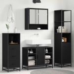 Casa si Gradina - Mobilier - Seturi de mobilier - Seturi baie - Set de mobilier pentru baie 3 pcs Stejar Negru Lemn compozit - Infinity.ro