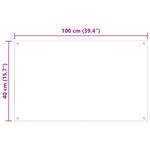 Casa si Gradina - Sanitare - Chiuveta bucatarie si accesorii - Accesorii chiuvete - Spate de bucatarie 2 pcs Alb 100 x 40 cm sticla securizata - Infinity.ro