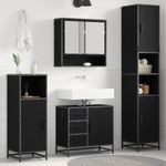 Casa si Gradina - Mobilier - Seturi de mobilier - Seturi baie - Set de mobilier pentru baie 3 pcs Stejar Negru Lemn compozit - Infinity.ro