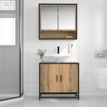 Casa si Gradina - Mobilier - Seturi de mobilier - Seturi baie - Set de mobilier pentru baie cu raft 2 pcs Stejar Artizanal - Infinity.ro