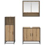 Casa si Gradina - Mobilier - Seturi de mobilier - Seturi baie - Set de mobilier pentru baie cu raft 3 pcs Stejar Artizanal - Infinity.ro