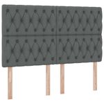 Casa si Gradina - Mobilier - Paturi si accesorii - Paturi - Pat cu lumini cu banda LED Gri inchis 140 x 200 cm tesatura - Infinity.ro