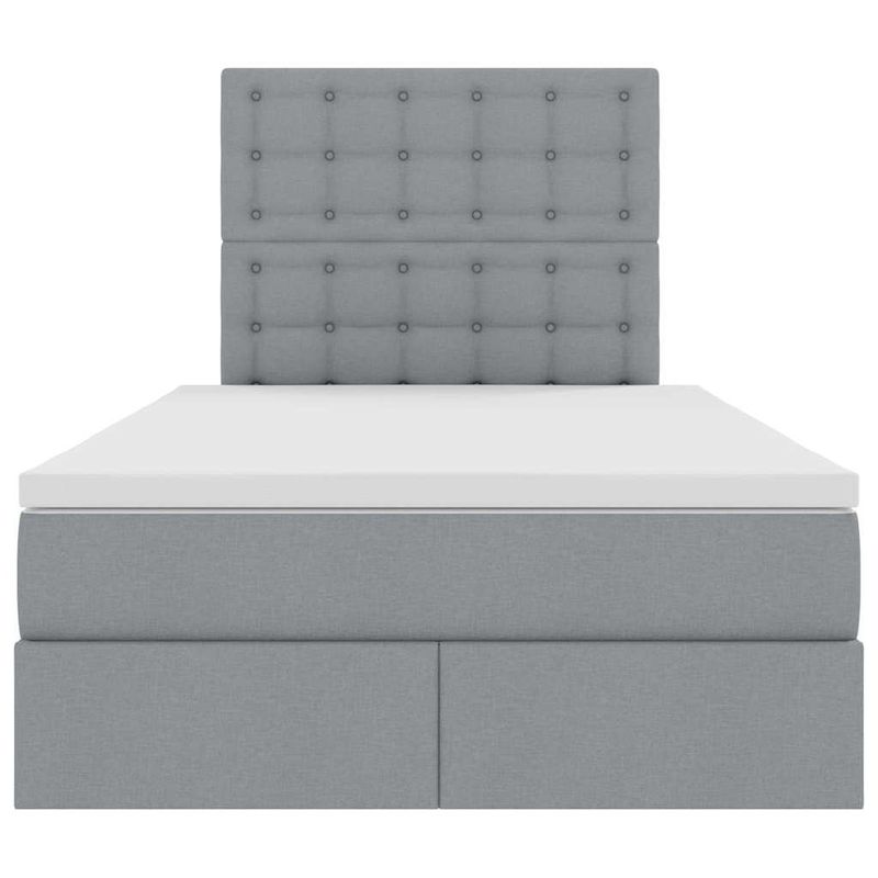Casa si Gradina - Mobilier - Paturi si accesorii - Paturi - Pat cu lumini cu banda LED Gri deschis 120 x 200 cm tesatura - Infinity.ro