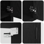 Casa si Gradina - Mobilier - Seturi de mobilier - Seturi baie - Set de mobilier pentru baie 3 pcs Stejar Negru Lemn compozit - Infinity.ro