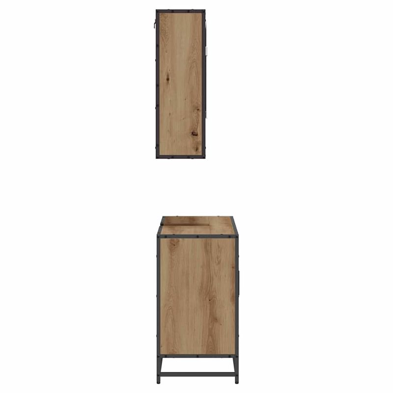 Casa si Gradina - Mobilier - Seturi de mobilier - Seturi baie - Set de mobilier pentru baie cu raft 2 pcs Stejar Artizanal - Infinity.ro