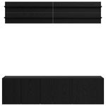 Casa si Gradina - Mobilier - Comode si corpuri - Comode - Unitati TV Pe perete 6 pcs Stejar negru Lemn compozit - Infinity.ro