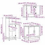 Casa si Gradina - Mobilier - Seturi de mobilier - Seturi baie - Set de mobilier pentru baie 3 pcs Stejar Negru Lemn compozit - Infinity.ro