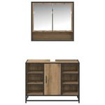 Casa si Gradina - Mobilier - Seturi de mobilier - Seturi baie - Set de mobilier pentru baie cu raft 2 pcs Stejar Artizanal - Infinity.ro