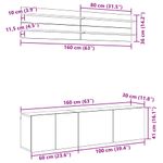 Casa si Gradina - Mobilier - Comode si corpuri - Comode - Unitati TV Pe perete 6 pcs Stejar negru Lemn compozit - Infinity.ro