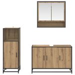 Casa si Gradina - Mobilier - Seturi de mobilier - Seturi baie - Set de mobilier pentru baie cu raft 3 pcs Stejar Artizanal - Infinity.ro