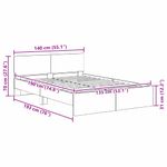 Casa si Gradina - Mobilier - Paturi si accesorii - Paturi - Cadru de pat Stejar Artizanal 135 x 190 cm Lemn compozit - Infinity.ro
