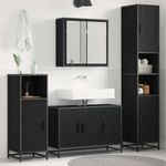 Casa si Gradina - Mobilier - Seturi de mobilier - Seturi baie - Set de mobilier pentru baie 2 pcs Stejar Negru Lemn compozit - Infinity.ro
