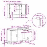 Casa si Gradina - Mobilier - Seturi de mobilier - Seturi baie - Set de mobilier pentru baie 3 pcs Stejar Negru Lemn compozit - Infinity.ro