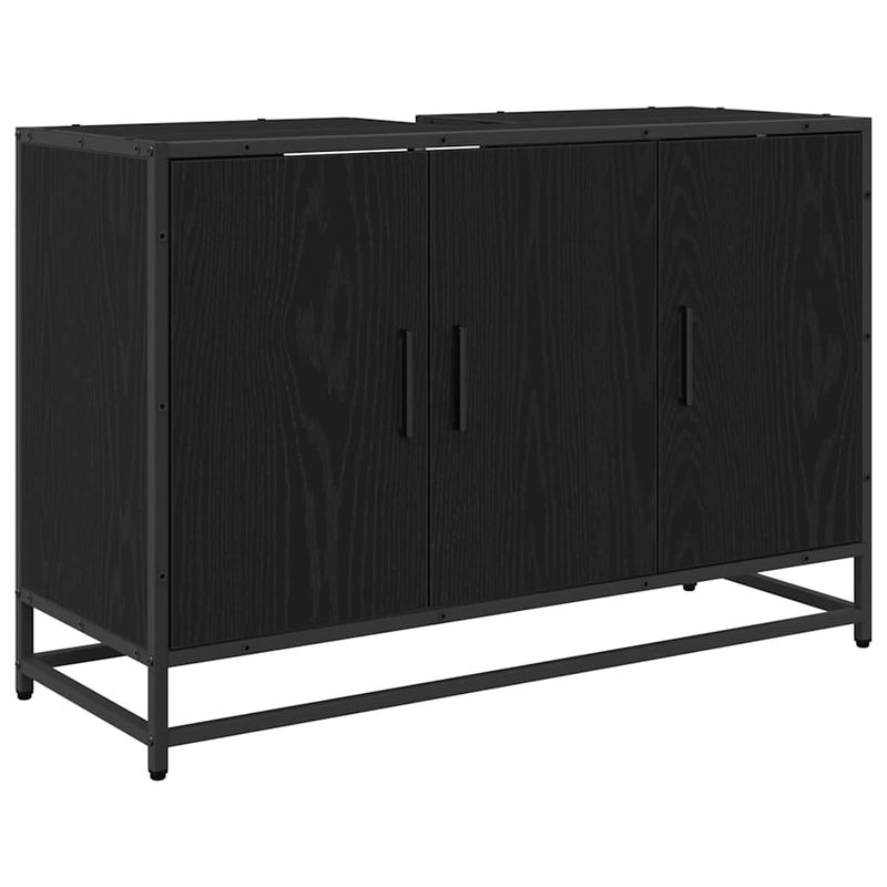 Casa si Gradina - Mobilier - Seturi de mobilier - Seturi baie - Set de mobilier pentru baie 2 pcs Stejar Negru Lemn compozit - Infinity.ro