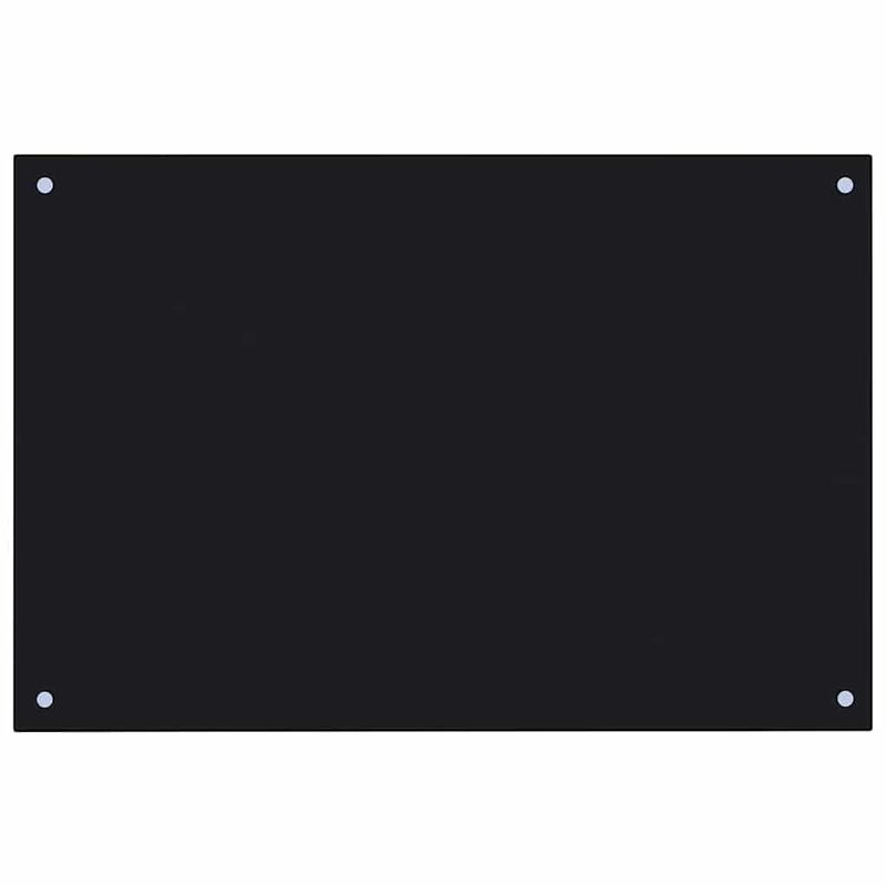 Casa si Gradina - Sanitare - Chiuveta bucatarie si accesorii - Accesorii chiuvete - Spate de bucatarie 2 pcs Negru 90 x 60 cm sticla securizata - Infinity.ro