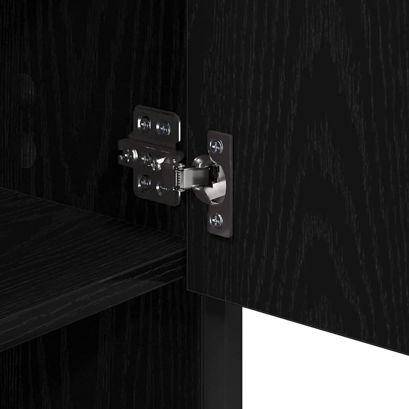 Casa si Gradina - Mobilier - Seturi de mobilier - Seturi baie - Set de mobilier pentru baie 4 pcs Stejar Negru Lemn compozit - Infinity.ro