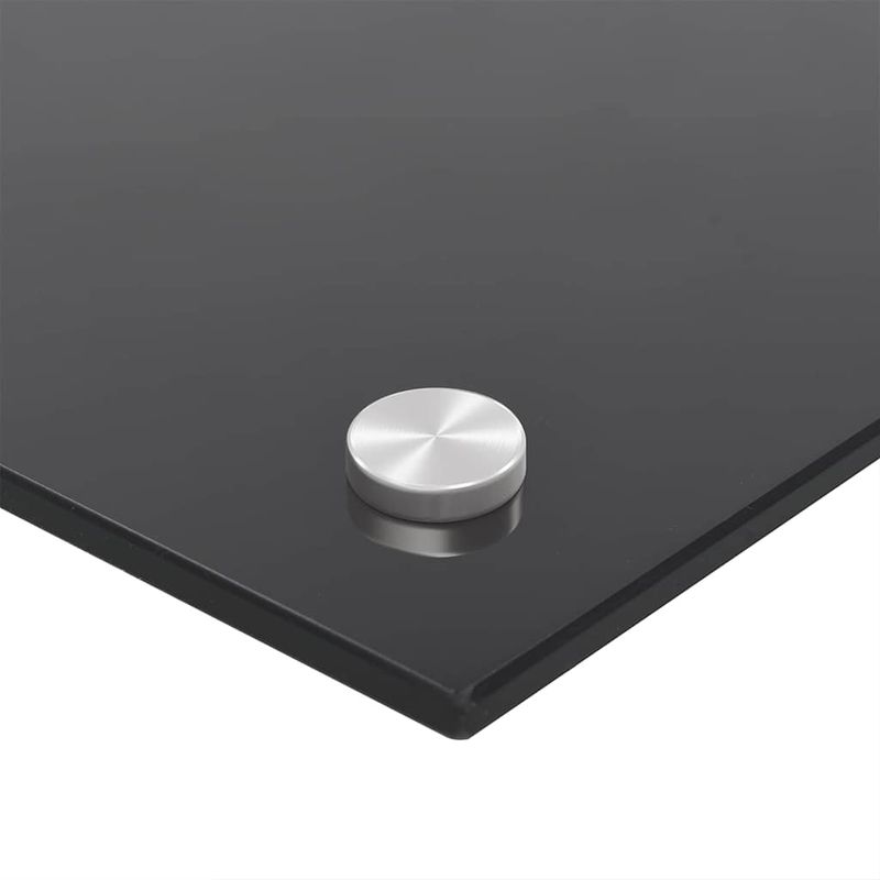 Casa si Gradina - Sanitare - Chiuveta bucatarie si accesorii - Accesorii chiuvete - Spate de bucatarie 2 pcs Negru 90 x 60 cm sticla securizata - Infinity.ro
