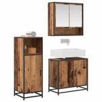 Casa si Gradina - Mobilier - Seturi de mobilier - Seturi baie - Set de mobilier pentru baie 3 pcs Lemn Vechi Lemn compozit - Infinity.ro