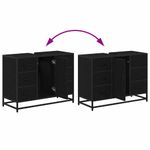 Casa si Gradina - Mobilier - Seturi de mobilier - Seturi baie - Set de mobilier pentru baie 4 pcs Stejar Negru Lemn compozit - Infinity.ro