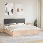 Casa si Gradina - Mobilier - Paturi si accesorii - Paturi - Cadru de pat cu tablie tapitata Gri inchis 180 x 200 cm - Infinity.ro