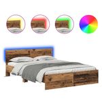Casa si Gradina - Mobilier - Paturi si accesorii - Paturi - Cadru de pat cu headboard Lemn Vechi 150 x 200 cm Lemn compozit - Infinity.ro