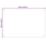 Casa si Gradina - Sanitare - Chiuveta bucatarie si accesorii - Accesorii chiuvete - Spate de bucatarie 2 pcs Negru 90 x 60 cm sticla securizata - Infinity.ro